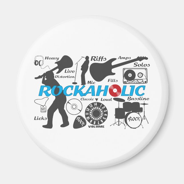 Rockaholic Magnet (Front)