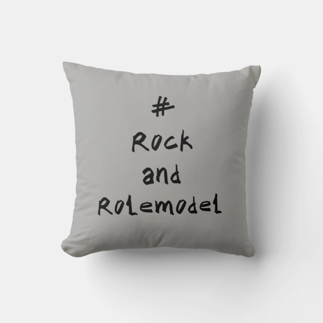 #RockandRolemodel - Black. Cushion (Front)