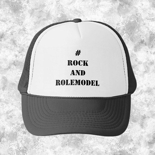 #RockandRolemodel - Black editable.  Trucker Hat (Creator Uploaded)