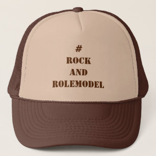 #RockandRolemodel - Brown editable.  Trucker Hat