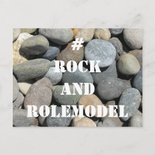 #RockandRolemodel - White on Rocks. Postcard