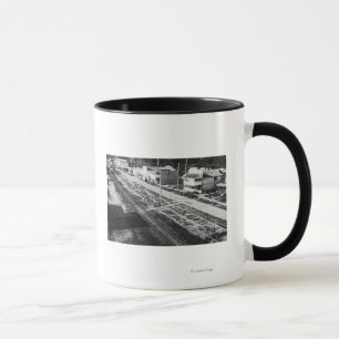 Rockaway, Oregon Beach and Main Street Photograp Mug