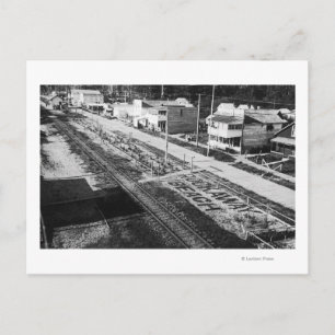 Rockaway, Oregon Beach and Main Street Photograp Postcard