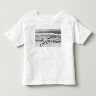 Rockaway, Oregon Beach Scene and Swimmers Toddler T-Shirt