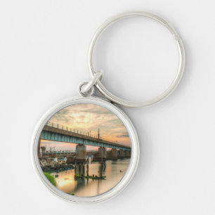Rockaway Train Bridge Key Ring