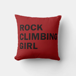 Rockclimbing girl cushion