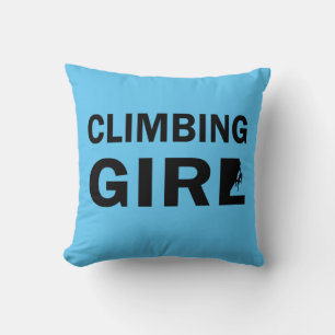 Rockclimbing girl cushion