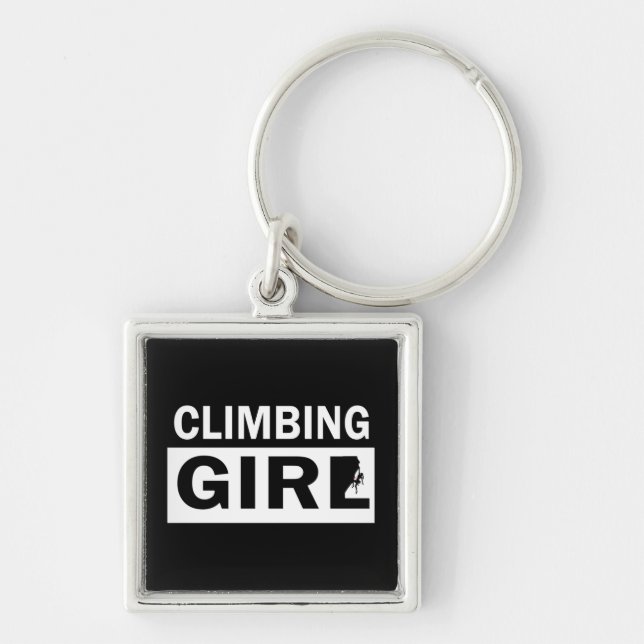 Rockclimbing girl key ring (Front)