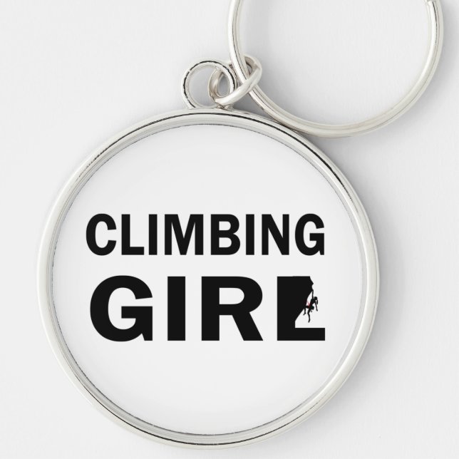 Rockclimbing girl key ring (Front)