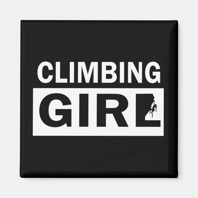 Rockclimbing girl magnet (Front)