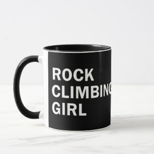 Rockclimbing girl mug