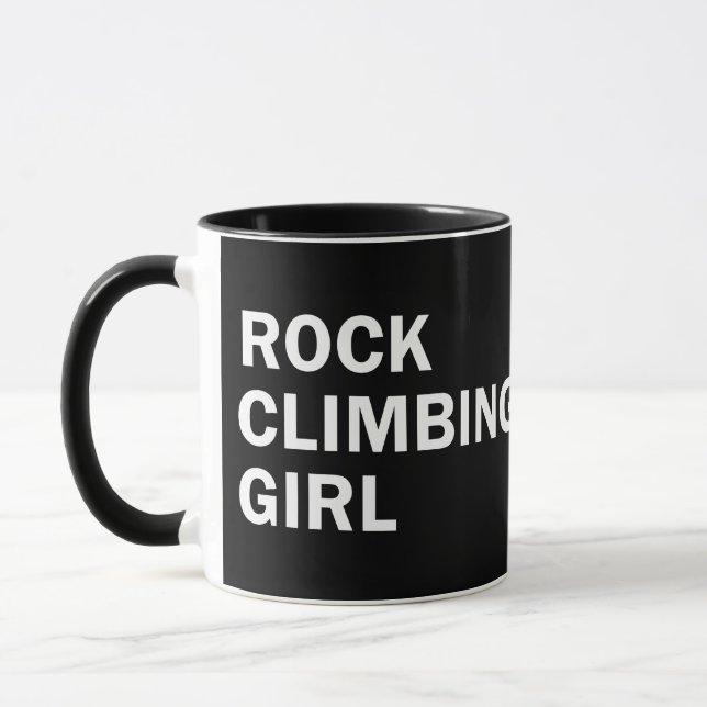 Rockclimbing girl mug (Left)