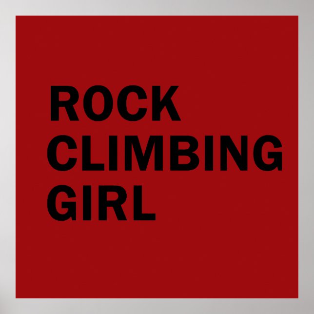 Rockclimbing girl poster (Front)
