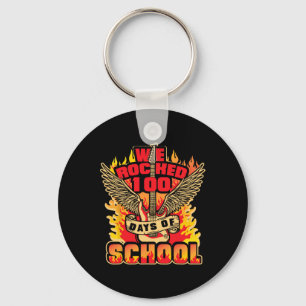 Rocked 100 Days Of School Music 100 Days Of School Key Ring