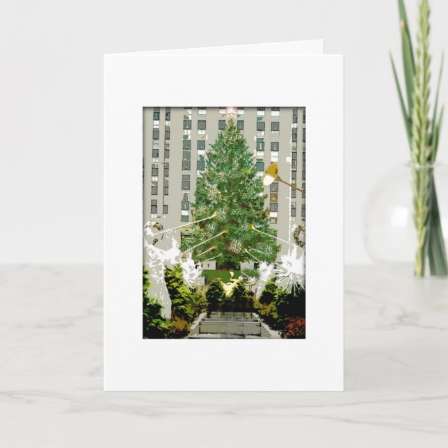 Rockefeller Centre Christmas Tree Christmas Card (Front)