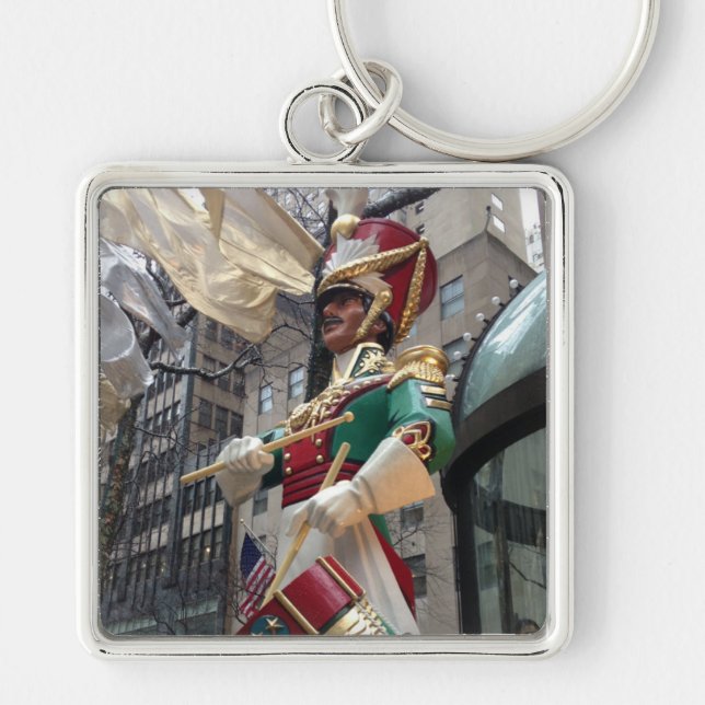Rockefeller Centre Drummer Boy Christmas New York Key Ring (Front)