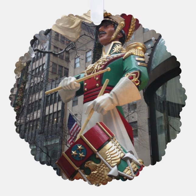 Rockefeller Centre Drummer Boy Christmas New York Tree Decoration Card (Front)