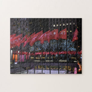 Rockefeller Centre Ice Skating Rink NYC Photograph Jigsaw Puzzle