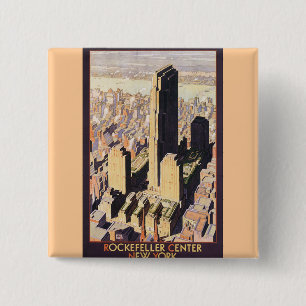 Rockefeller Centre New York 15 Cm Square Badge