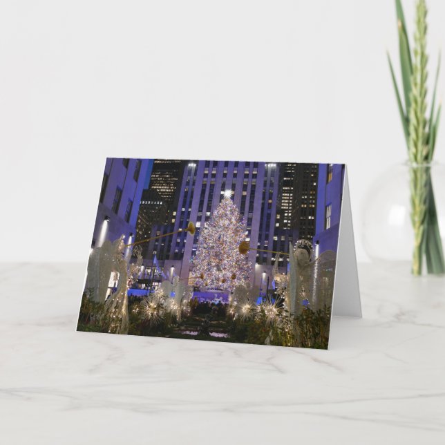 Rockefeller Centre's Angels & Christmas Tree -  Card (Front)