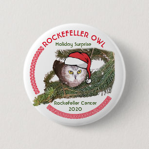 Rockefeller Owl Button