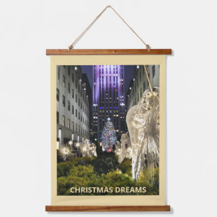 Rockefeller Plaza Christmas NYC  Hanging Tapestry