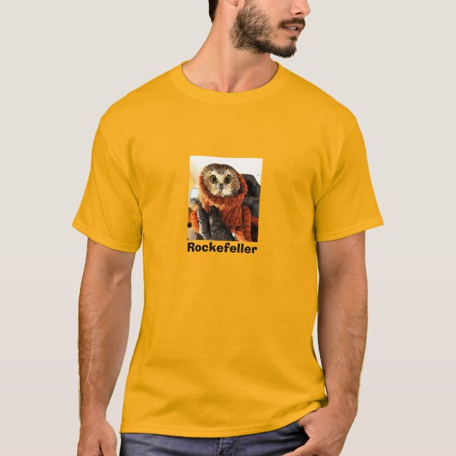 Rockefeller the owl, gold, T-Shirt (Front)
