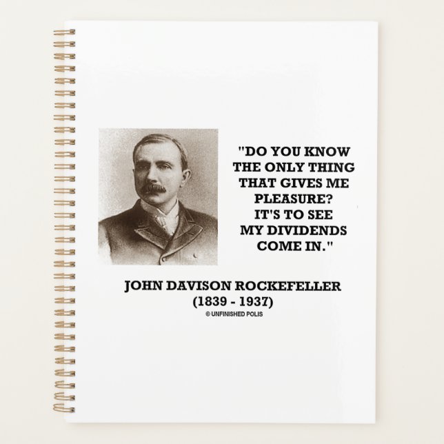 Rockefeller To See My Dividends Come In Quote Planner (Front)