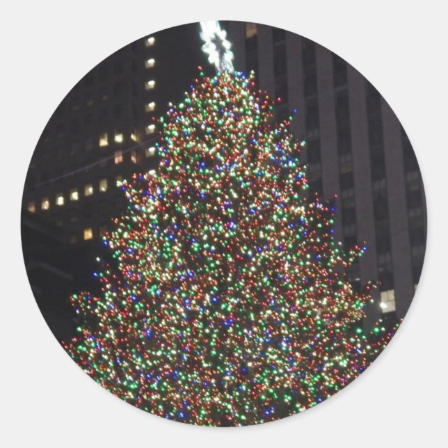 Rockefeller Tree Classic Round Sticker (Front)