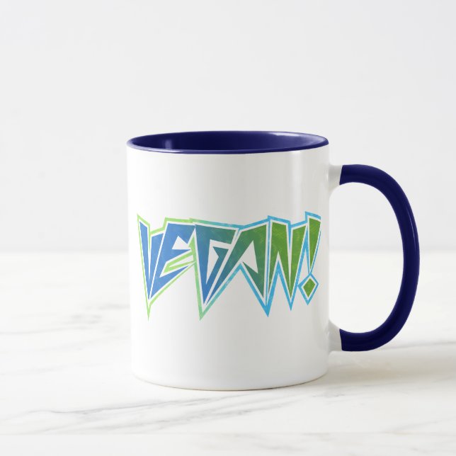 Rocker Blue Vegan Mug (Right)