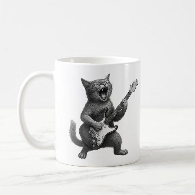 Rocker Cat Mug (Left)