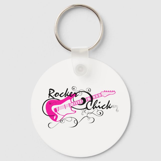 Rocker Chick Key Ring (Front)