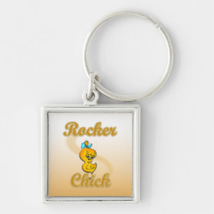 Rocker Chick Key Ring