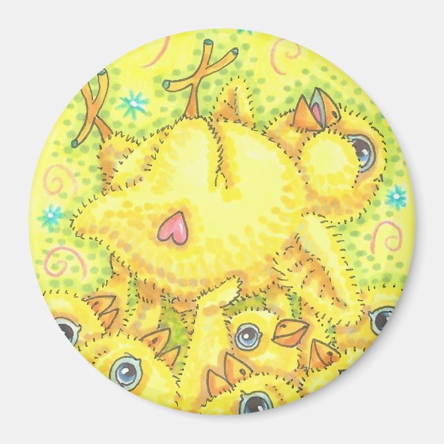 ROCKER CHICK MOSH PIT MAGNET Round *Customise (Front)