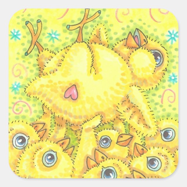 ROCKER CHICK MOSH PIT STICKERS Square, Sheet (Front)