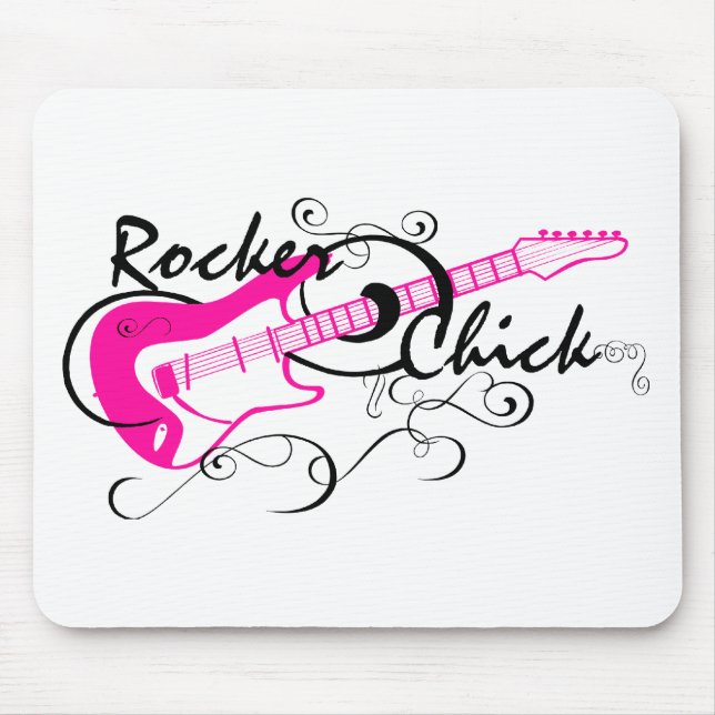 Rocker Chick Mouse Pad (Front)