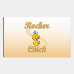 Rocker Chick Rectangular Sticker
