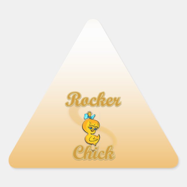 Rocker Chick Triangle Sticker (Front)