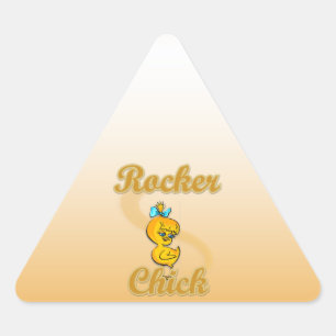 Rocker Chick Triangle Sticker