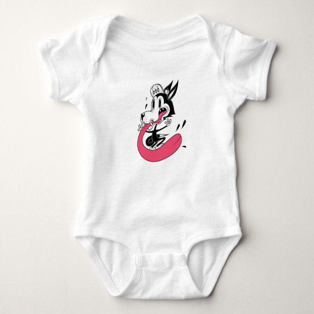 Rocker Dog Baby Bodysuit (Front)