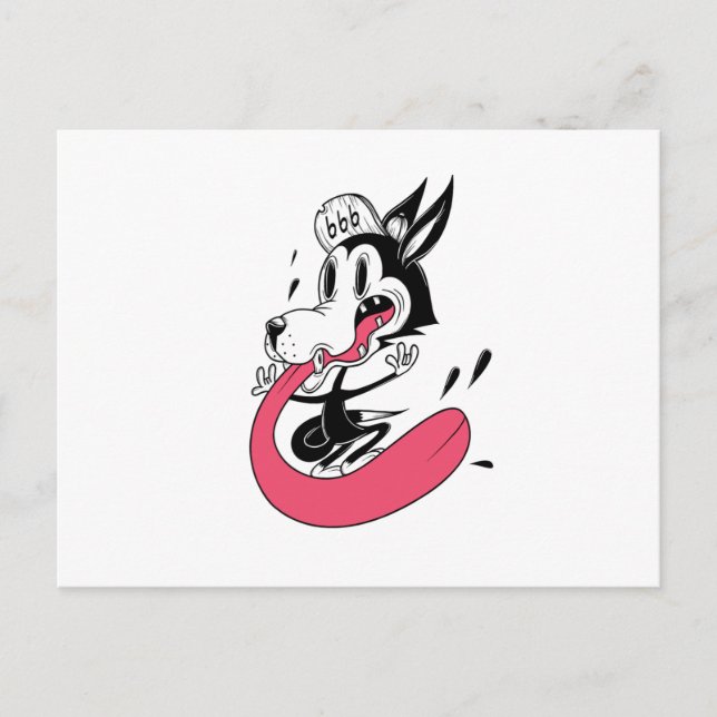 Rocker Dog Postcard (Front)