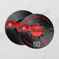 Rocker Dude Guitar Record 50th Birthday Party