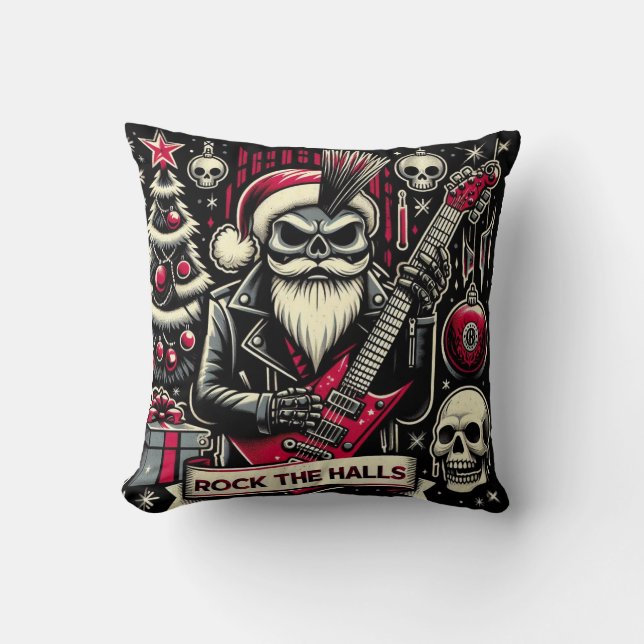 Rocker father xmas  cushion (Front)