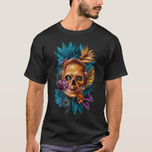 ROCKER FLOWER SKULL T-Shirt