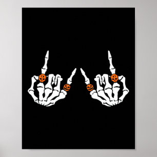 Rocker Hand Sign Rock Skeleton Pumpkin Skull Rings