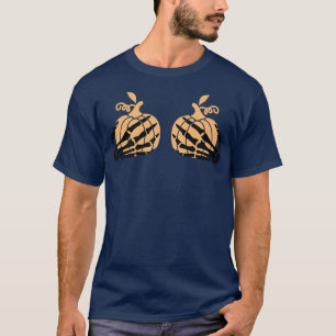 Rocker Hand Sign Rock Skeleton Retro Halloween Men T-Shirt