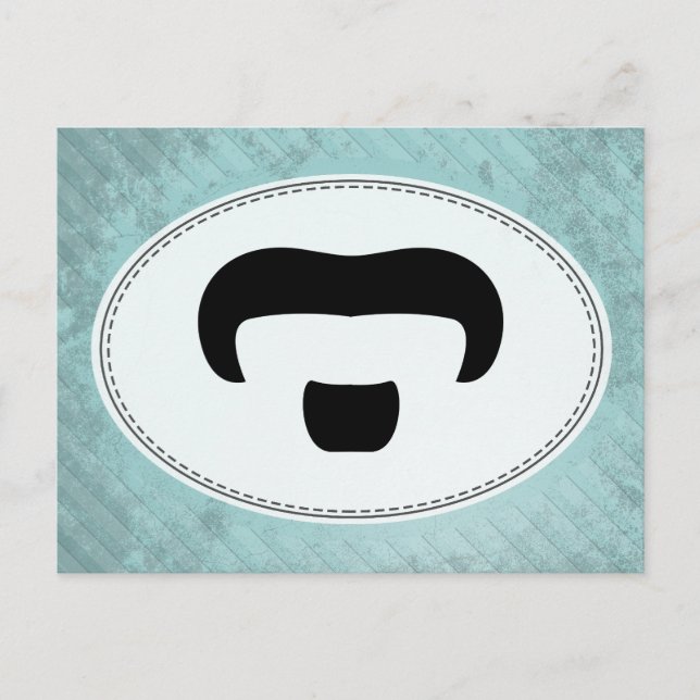 Rocker Moustache Postcard (Front)