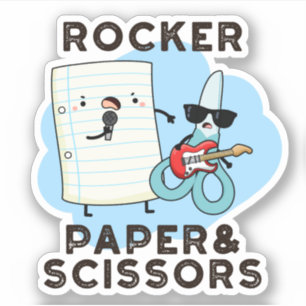 Rocker Paper And Scissors Funny Game Pun 