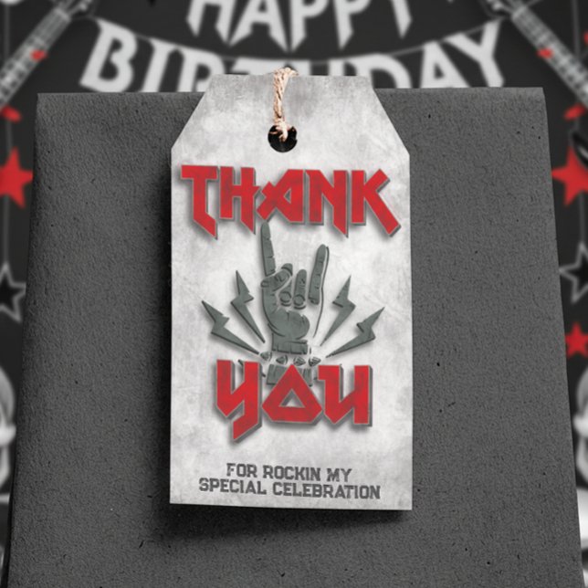 Rocker - Rock Themed Favour Tag (Rocker - Rock Themed Favor Tag)