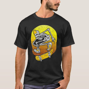 Rocker Skater Skeleton Cap Cool Halloween Punk Ska T-Shirt